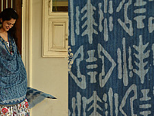 Indigo grounds ~ Batic Indigo * Chanderi Dupatta * 1 * { Organic Indigo }